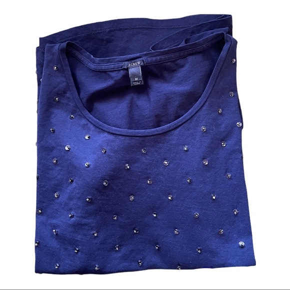 J.Crew Navy Top Short Sleeves in size M - Picture 5 of 6